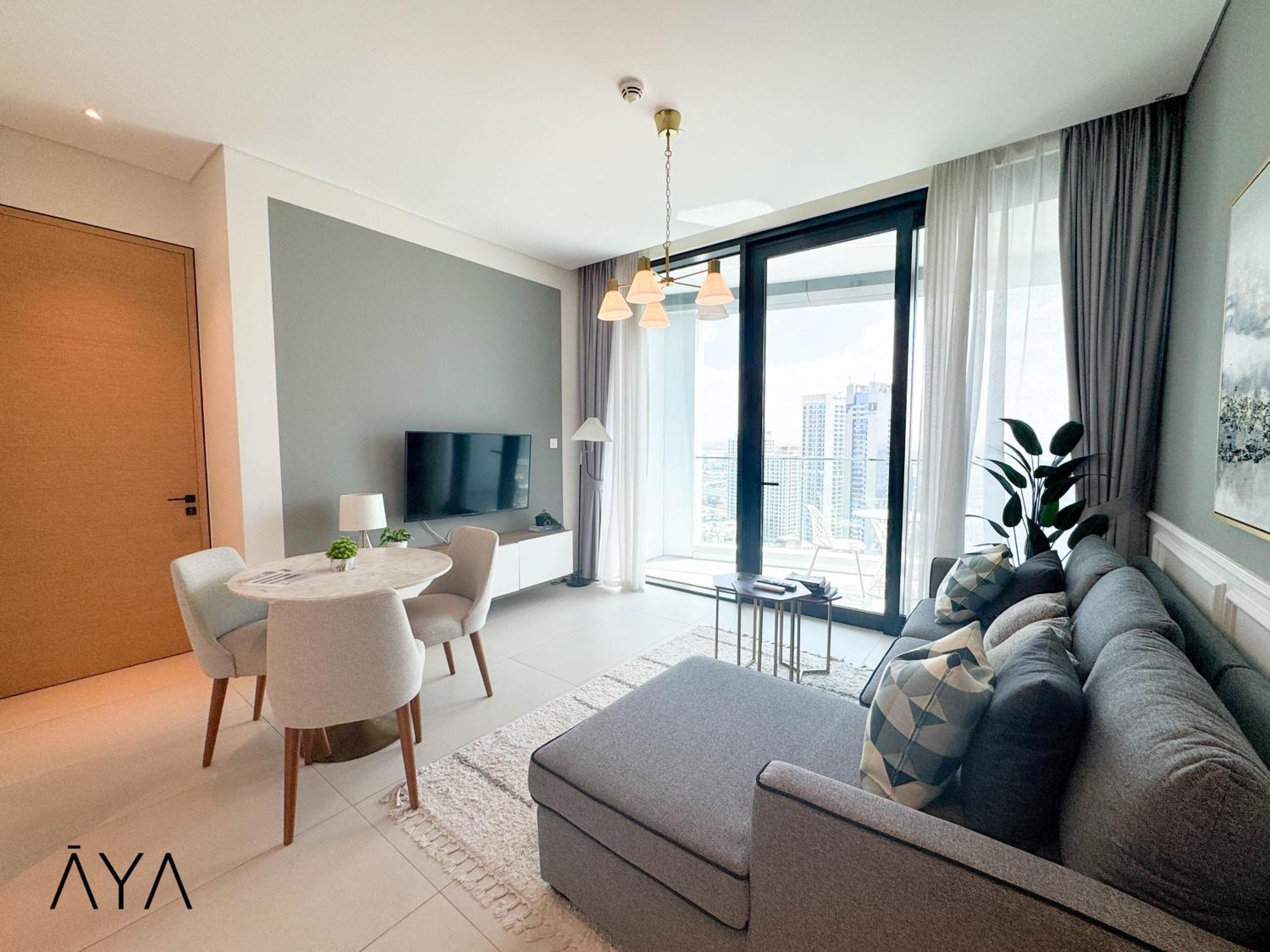 Jumeirah Gate Tower 1 - Stylish Apartment With Pool & City Views ดูไบ ภายนอก รูปภาพ