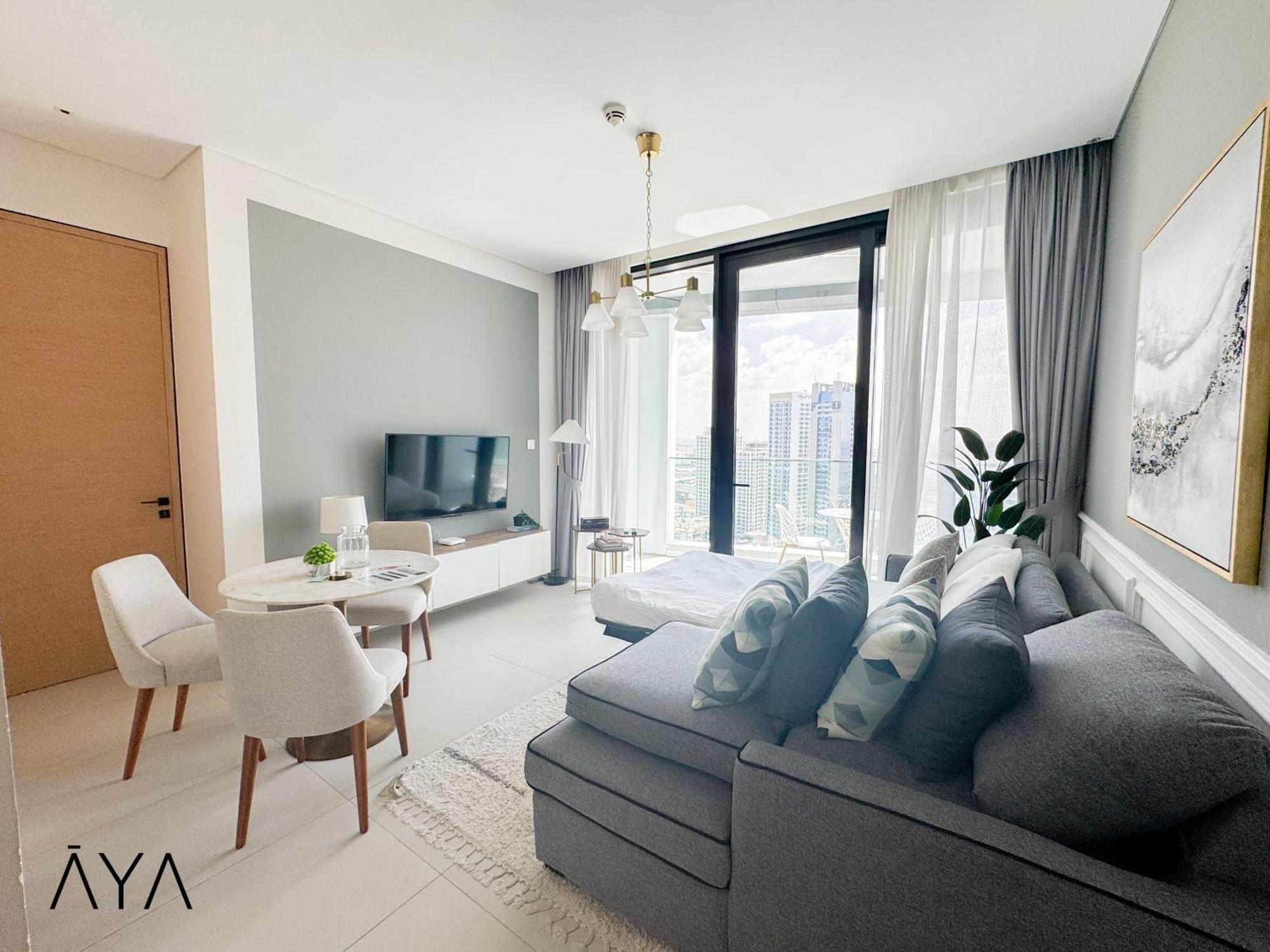Jumeirah Gate Tower 1 - Stylish Apartment With Pool & City Views ดูไบ ภายนอก รูปภาพ